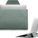 MOFT Laptop Carry Sleeve, 2-in-1 Laptop Bag & Stand for 14" MacBook Air/Pro & Dell/HP/Lenovo/Asus, Stylish Slim Computer Sleeve Bag with Expandable Storage for Computer Accessories, Seafoam