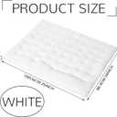 Threehoney College Dorm Headboard Twin XL Velvet Ultra Thick Cushion Tufted Headboard with Wall Hooks for College Dorm Room Bed Decor, 39.25" x 34" x 3.15"(White)