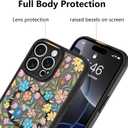 KANGHAR Case Compatible with iPhone 16 Pro Flower Pattern [Compatible with Magsafe] Cute Colorful Blooming Florals Protective Magnetic Case for Girls Women 6.3"