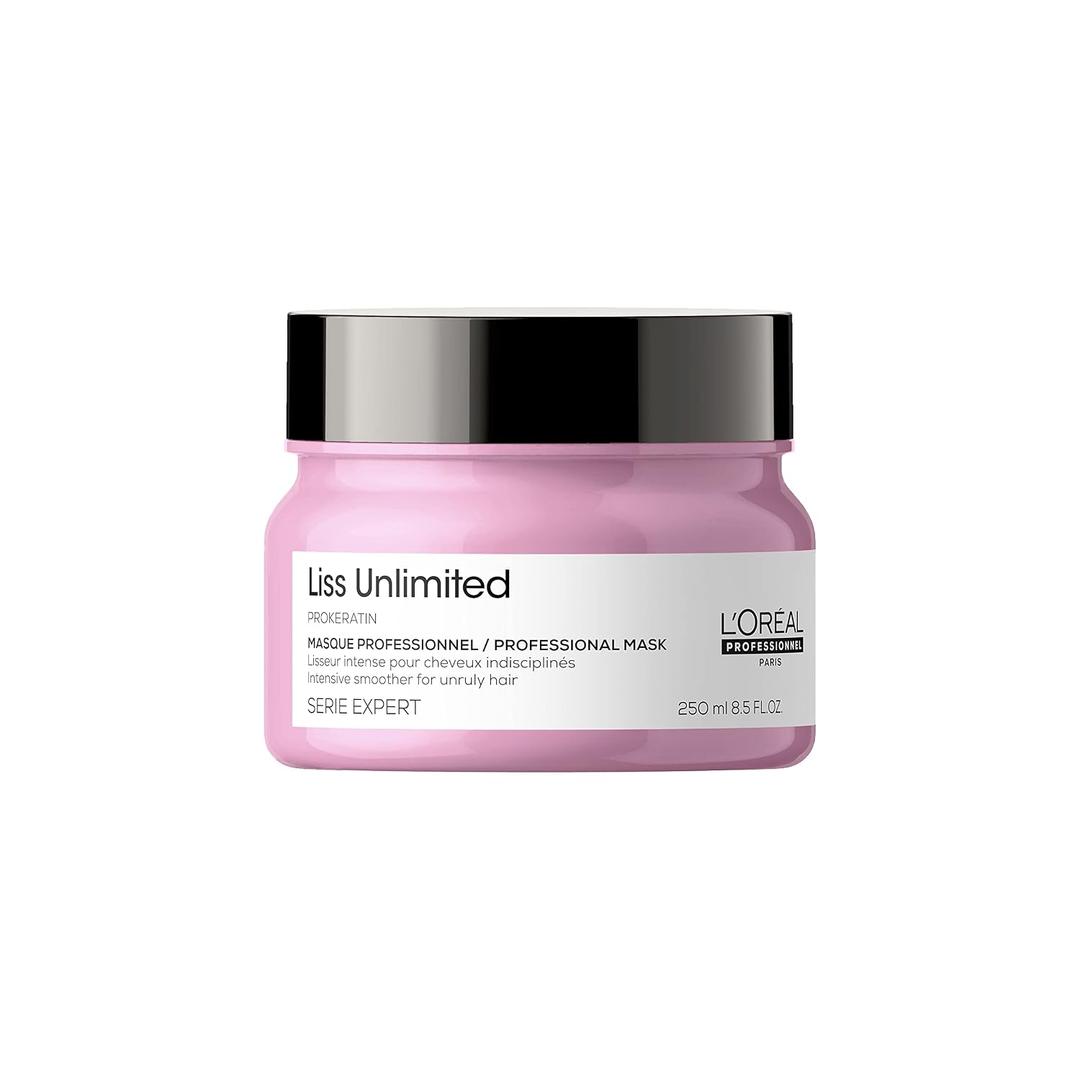 L'Oral Professionnel Paris Liss Unlimited Mask - For Frizz-Prone Hair, Provides Long-Lasting Frizz and Humidity Protection, With Prokeratin