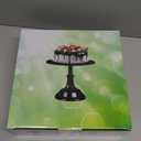 Black Cake Stand 10 inch Round - Cupcake stand - Metal Cake Holder Stand For Wedding Reception Birthday Party Graduation and Other Events