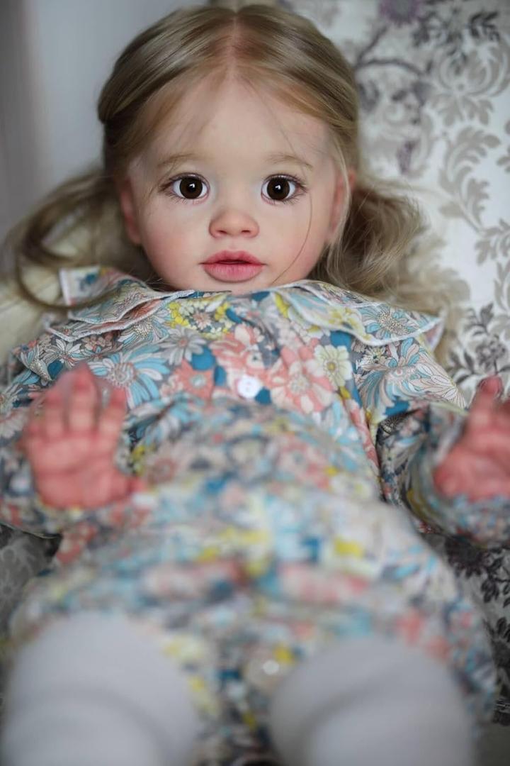 Angelbaby Real Life Reborn Baby Doll Todder Girl 26 Inch Big Cute Realistic Newborn Baby Weighted Soft Silicone Alive Doll Bebe Reborn Handmade Child Toys (Multicolored)