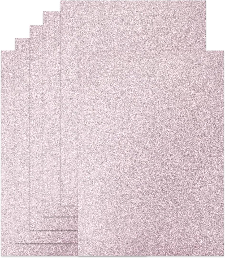 20 Sheets Pink Glitter Cardstock 8.5 x 11 Inches, Heavyweight 250gsm Premium Sparkling Card Stock Paper for Card Making DIY Craft Party Decoration School Student Supplies (Pink)
