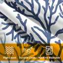 Blue and White Coral Throw Pillow Covers 16x16 Set of 2 Summer Beach Light Blue Gray Cushion Case Cotton Linen Square Sea Coral Tree Throw Pillows Case for Holidays Party Sofa Couch Bed Bench Outdoor