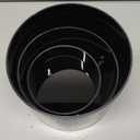 Weysat 3 Pcs Acrylic Risers for Display Stands, Round Cake Dessert Stand 3 Sizes, 6"x2", 7"x4", 8"x6", Food Risers Cylinder Nesting with Hollow Bottom for Wedding Parties Brunch Jewelry Show (Black)