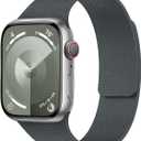 Magnetic Silicone Band Compatible with Apple Watch Band 38mm 40mm 41mm 42mm 44mm 45mm 46mm 49mm Women Men, Soft Waterproof Sport Strap for iWatch Series 11 10 9 8 7 6 5 4 3 2 1 SE Ultra (Starlight Grey)