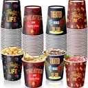 Jingmore 100 Count Theater Party Paper Cups 9 oz Musical Theater Broadway Disposable Hot/cold Beverage Drinking Cups for American Musical Theatre Drama Party Supplies Decoration