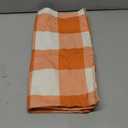 MIULEE Pack of 2 Fall Throw Pillow Covers Decorative Classic Farmhouse Buffalo Check Plaids Linen Soft Pillow Case Orange and White Cushion Case for Sofa Bedroom Outdoor 20 x 20 Inch