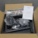 PC Stand, Computer Tower Stand with Charging Station, 16.9" W x 11.4" D x 27.6" H, Computer Cart with Wheels and Hooks, CPU Holder for Carpet, Floor and Under Desk, Easy Assembly, Black