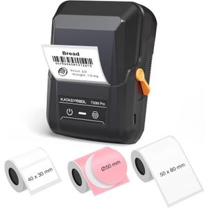 SUPVAN T50M Pro Bluetooth Label Maker Machine with 3 Tapes, Wide Waterproof Label, Versatile App with 30+ Fonts and 660+ Icons, Inkless Labeler for Home, Kitchen, School, Office Organization, Black