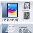 SMARTDEVIL 2 Pack Screen Protector for iPad A16 11th/10th Generation (11/10.9 Inch, 2025/2022) with Easy-Install Tray[Military Grade Shatterproof] 9H+ Hardness Tempered Glass, Dust & Bubble Free