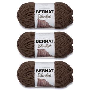 Bernat Blanket Taupe Yarn - 3 Pack of 150g/5.3oz - Polyester - 6 Super Bulky - 108 Yards - Knitting/Crochet