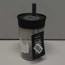 Owala Kids BPA-Free Plastic Tumbler with Spill Resistant Flexible Straw, Easy to Clean, Kids Water Bottle, Great for Travel, Dishwasher Safe, 15 Oz, Black and Gray (Skate Park)