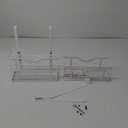 Carwiner Hair Dryer Holder, 2PC Hair Tool Organizer, Blow Dryer Holder, Adjustable Height Bathroom Cabinet Organizer Tray for Hair Dryer Straightener Wall Mounted/Cabinet Door (White)