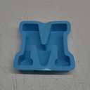MECCANIXITY 6 Inch Giant Large 3D Alphabet Letter Mold, Silicone Resin Letter Mold for Epoxy Resin Art DIY Crafts Decoration M Blue