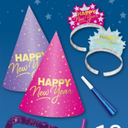 Amscan Shooting Stars New Year's Party Kit For 10 Person,  25 pieces