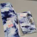 Tween Lularoe Kids Leggings Denim Tie Dye Acid Wash Blue White NEW 49602, Pack of 2