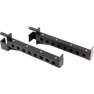 HulkFit Straight Dip Bar/Spotter Arm Attachment for Wall Mounted Power Cage, Black
