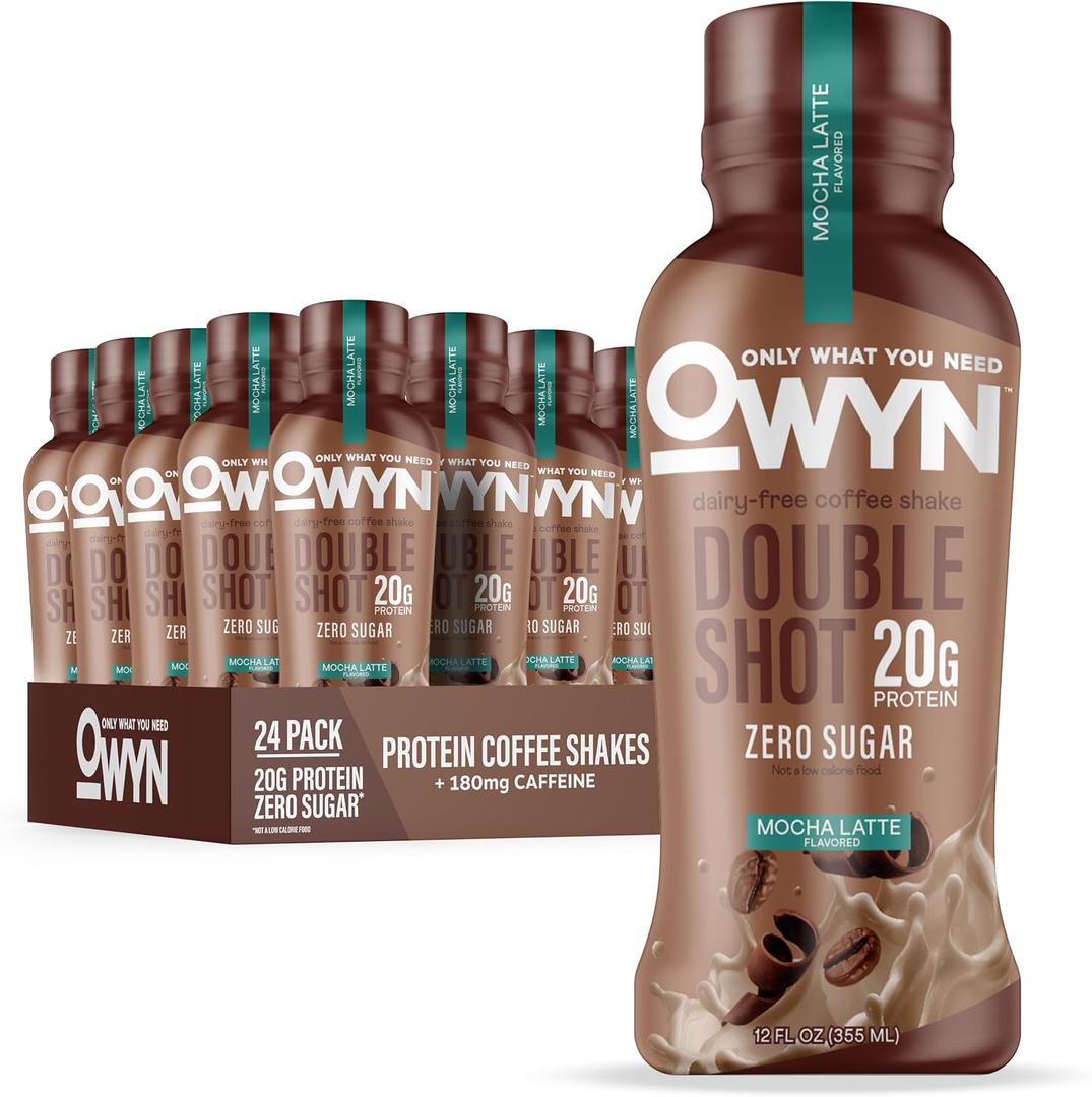 OWYN Double Shot, Mocha Latte Protein Shake, 20g. Protein, 12fl oz. (EXP 05/25/26)