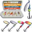 Hipster Pro Pack Trout Spinners - Proven Inline Spinner Baits, Premium Rooster Tail Fishing Lures for Trout and Salmon River Fishing, 100% USA Made by Hofmann's Lures