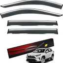 Sze Rain Guards Compatible with RAV4 2019-2023 2024 Side Window Deflectors Rain Guards RAV4 Rain Out-Channel Guard Deflector Vent Visor-4pcs