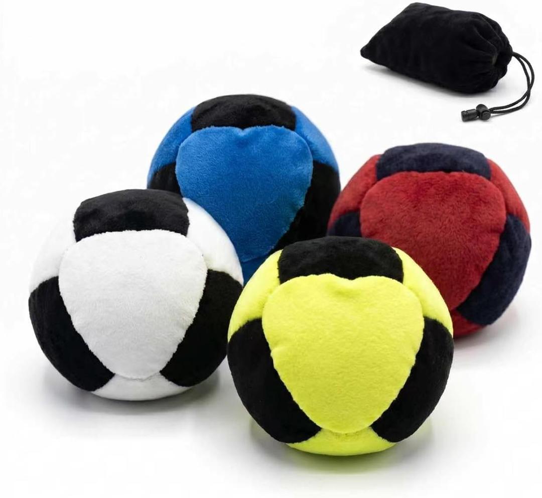 Hacky Footbag 4 Pack, Hacky Ball, Durable Footbags for Foot Sports, Beginners Outdoor