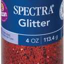Spectra Arts & Crafts Glitter, Red, 4 oz., 1 Jar