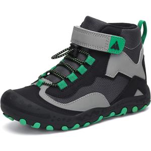 Mishansha Kids Water Resistant Hiking Boots, Boys Girls Anti Collision Anti-Skid Athletic Outdoor Adventure Trekking Shoes, Size 34