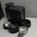 Gardner Pet Automatic Gravity Cat Food Feeder and Water Dispenser Stainless Steel Two-in-One Set Large Capacity Dispenser for Pets Dogs, Puppies, Kittens (Large (0.8 Gallon x 2), Black)