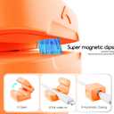 2 x Magnetic Cord Organizer Holder, 6 Pack Desk Cable Clips Management, Hide Phone Charging Cable Keeper, Strong Adhesive Wire Charger Holder for Nightstand, Kitchen Appliances, Office Supplies (Orange)