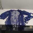 Avidlove Women's Lace Kimono Robe Babydoll Lingerie Mesh Nightgown, Size: XL