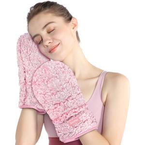 SuzziPad Heat Pack Microwave for Hands for Fatigue Soothing, Heating Pad Gloves to Reduce Discomfort, Heating Pad Hand, Microwavable Hand Warmers Gloves, Microwavable Heated Mittens for Heat Compress (Curly Pink)
