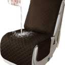 HDCAXKJ 100% Waterproof Reclining Sectional Couch Covers L Shape Recliner Sofa Cover Washable Quilted Soft Pet Dog Corner Recliner Sofa 1 Additional Seat Slipcovers (1 Additional Seat, Dark Brown)