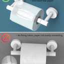 Toilet Paper Holder Wall Mount, Single Hand Operable Easy Tear Bathroom Toilet Paper Holder SUS 304 Stainless Steel, Double Post Pivoting Toilet Paper Roll Holder (White)