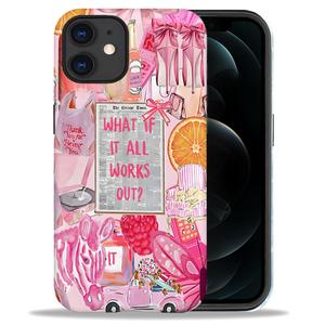 Compatible with iPhone 15 Plus,Anti-Scratch Frosted Case Cover,Pink Zebras Collage