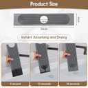 Faucet Mat for Kitchen Sink, Diatomite Quick Drying Tray , 20 Inch Kitchen Sink Splash Guard and Bathroom Stone Tray for Counter. Super Absorben. Deep Grey.