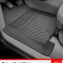 TAPTES Floor Mats for Dodge Ram 1500 Crew Cab (Quad Cab) 2002-2008 | for Ram 2500/3500 Crew Cab 2003-2009 | All Weather Car Carpet Liners | Front 1st Rubber Truck Interior Accessories