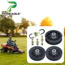 2 Pack 532194326 V-Groove Idler Pulley with 532194327 Flat Idler Pulley 592855201 Belt 1/2x93 and Hardware Kit for Husqvarna YTH22v46 YTH24v48 YTH20k46 YTH2348 YTH1542xp LGT2654 Ride Mowers
