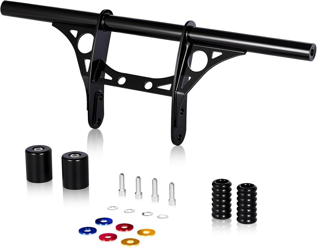1.25" Front Engine Guard Crash Bar Flat Out Bar for Harley Sportster 2004-2022 883 XL883 1200, Black