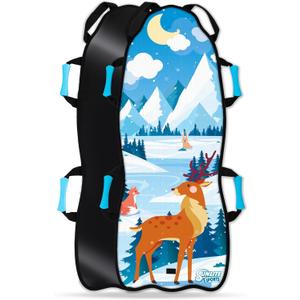 Sunlite Sports 45 Snow Sled  Foldable or Foam Style Toboggan for Kids & Adults, Reinforced Bottom, Durable Stitching & Ergonomic Handles  Lightweight & Portable Winter Sled (1.2) Wonderland 45" Foldable Sled Gift Version)