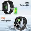 1.91" Smart Watch for Men,smart Watches for Women,Fitness Tracker with Message Call Function,120+ Sport Modes, IP68 Waterproof,24 Hours Heart Rate/Sleep Monitor,for Android/iOS (Black)