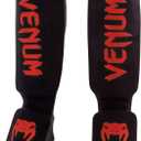 Venum Kontact Shinguards - Black/Red, One Size