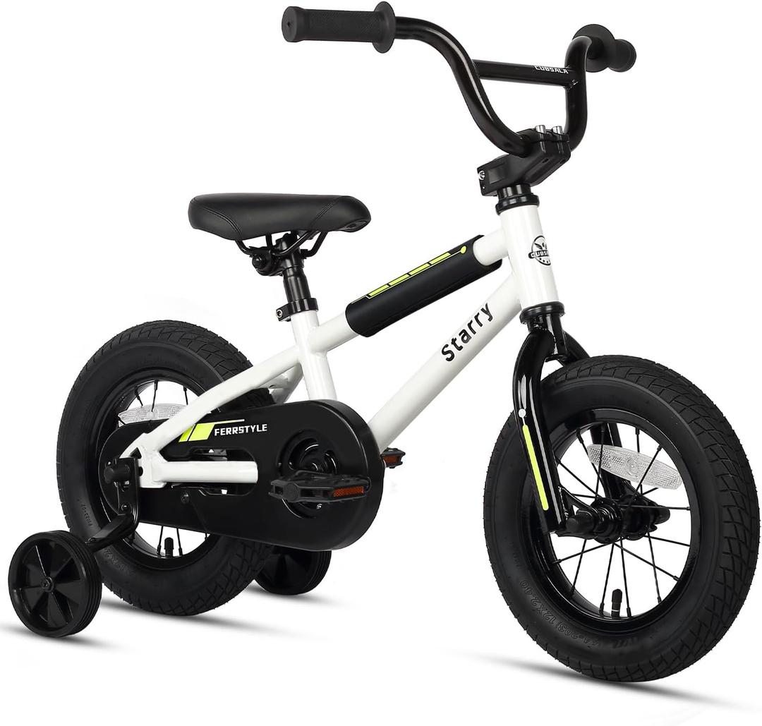 cubsala 12 14 16 18 Inch Kids Bike BMX Style Bicycle with Training Wheels Coaster Brake for 2-10 Years Old Toddlers Boys Girls Multiple Colors