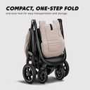 Baby Jogger City Mini Air Lightweight Stroller, Compact Baby Stroller with All-Terrain Wheel Suspension Adjustable Seat with Calf Support Compact Fold, Frosted Ivory MFD 03/30/2024
