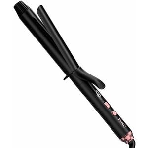 FARERY Long Barrel Curling Iron 1 1/4 inch, 1.25 Inch Curling Iron for Long Hair, Infused Argan Oil & Keratin, Lasting Styling, 11 Adjustable Temp, Include Clips & Silicone Pad