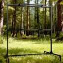 Multi-Function Archery Target Stand, Adjustable Portable Rack, Sturdy Support for Bag Targets, Block, Cube and Foam Targets, Wide Application for Shooting Practice, Up to 5ft x 5ft