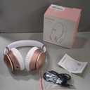 Wireless Bluetooth Headphones Over Ear 65H Playtime HiFi Stereo Headset with Microphone and 6EQ Modes Foldable Bluetooth V6.0 Headphones for Travel Smartphone Computer Laptop Rose Gold
