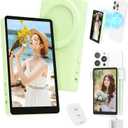 Selfie Monitor Screen, Vlog 4K 30fps Video Recording for iPhone & Android Using Phone Rear Camera for Selfie Vlog Live Stream TikTok, Bluetooth Remote Control, Content Creator Essentials (Green)