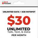 Unlimited Data + 5GB Hotspot from RedPocket Mobile. Free SIM Card for AT&T-Compatible Phone. Unlimited Data, Talk, & Text
