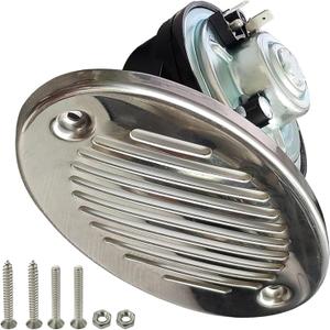 5190512 Boat Horn 316 Stainless Steel Concealed Flush Mounting Marine Boat Horn Sound up to 125dB,With Mounting Screws